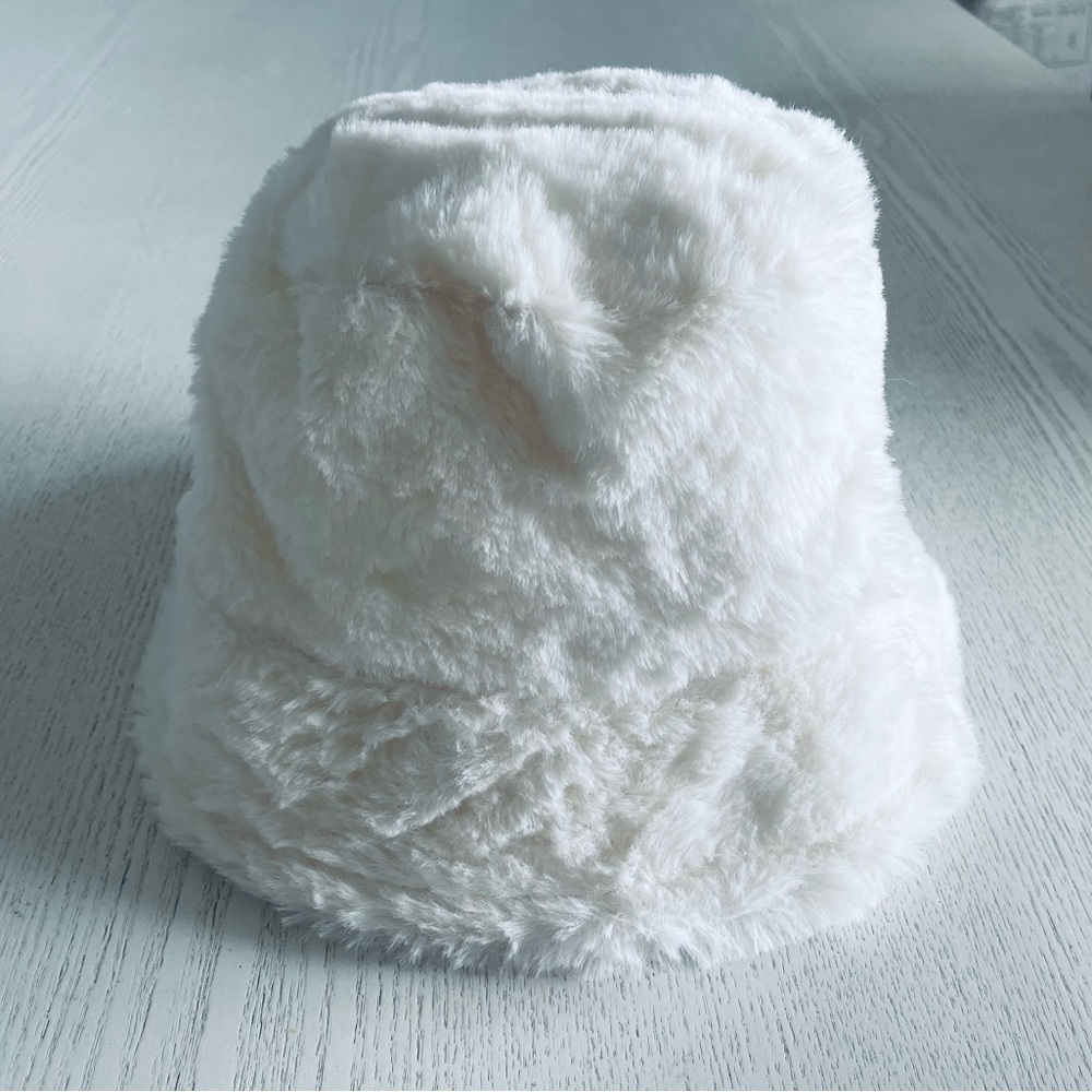 Fluffy faux fur bucket hat. Brand new!